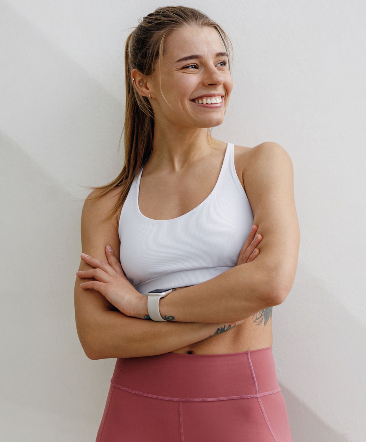 Close-up of woman with curly hair.